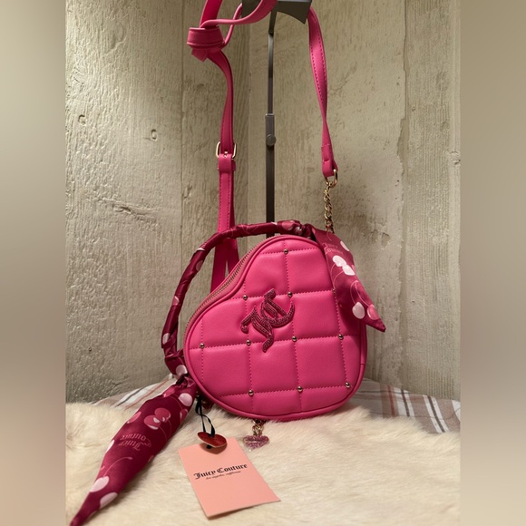 Juicy Couture Fuchsia Heart Crossbody Bag - Picture 8 of 8